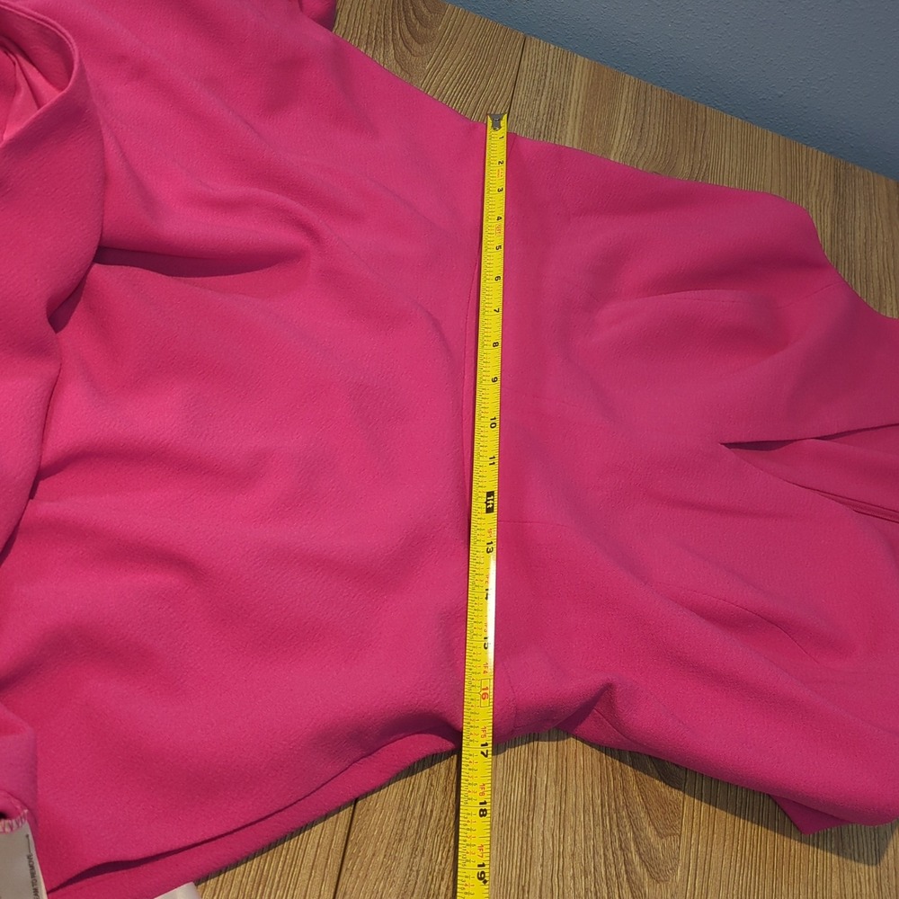 Dress the Population Catalina V Neck Fit and Flair Dress XL Bright Fuschia Party - Picture 7 of 9